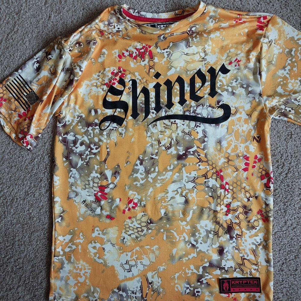 Shiner beer Kryptek Battlefield to Back Country New w/o tags M shirt - 0018